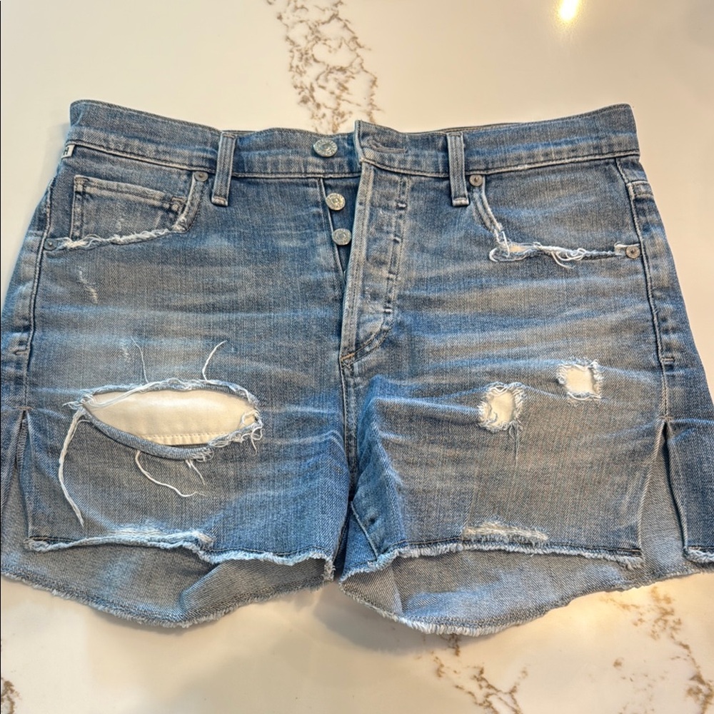Citizens of humanity Distressed Denim Shorts